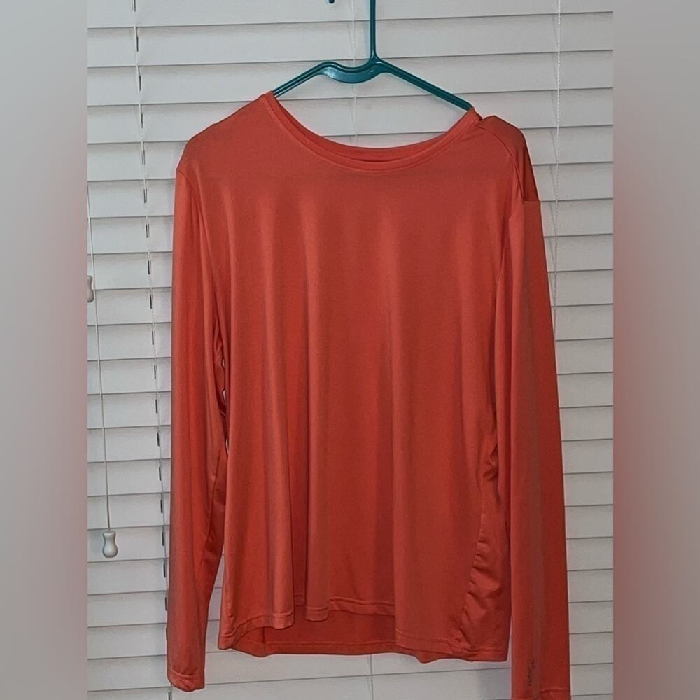 Maevn BESTEE Women's Basic Long Sleeve Under Scrub Tee XL Living Coral